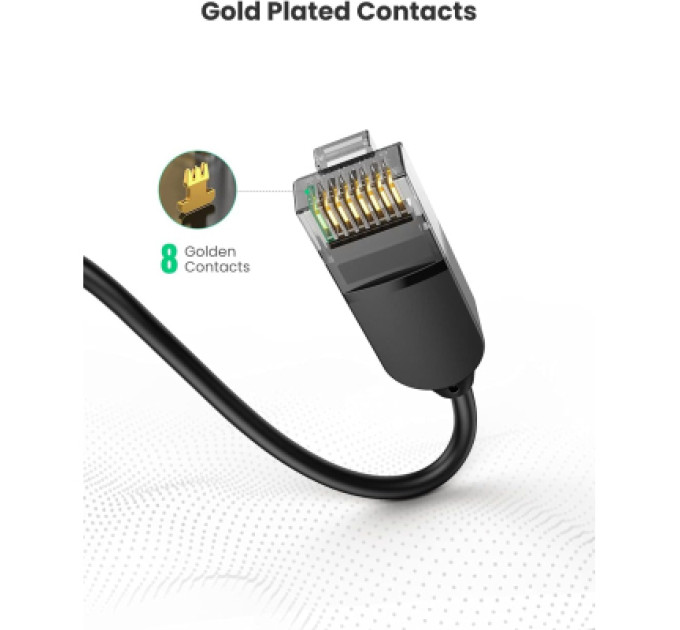 Ugreen Патч-корд 10м, UTP cat 6 RJ-45 COPPER black Ugreen (U_70656)