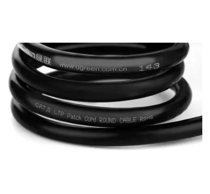 Ugreen Патч-корд 3м F/UTP cat 6 RJ-45 Extension black Ugreen (U_11282)