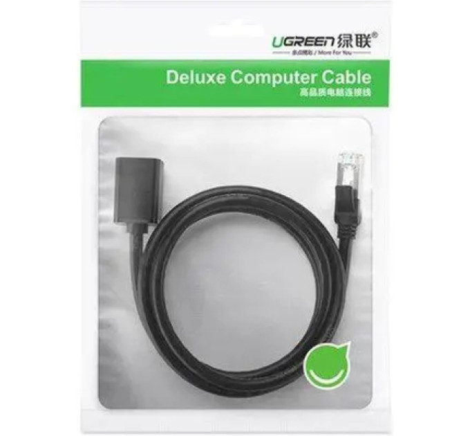 Ugreen Патч-корд 5м F/UTP cat 6 RJ-45 extension black Ugreen (U_11283)