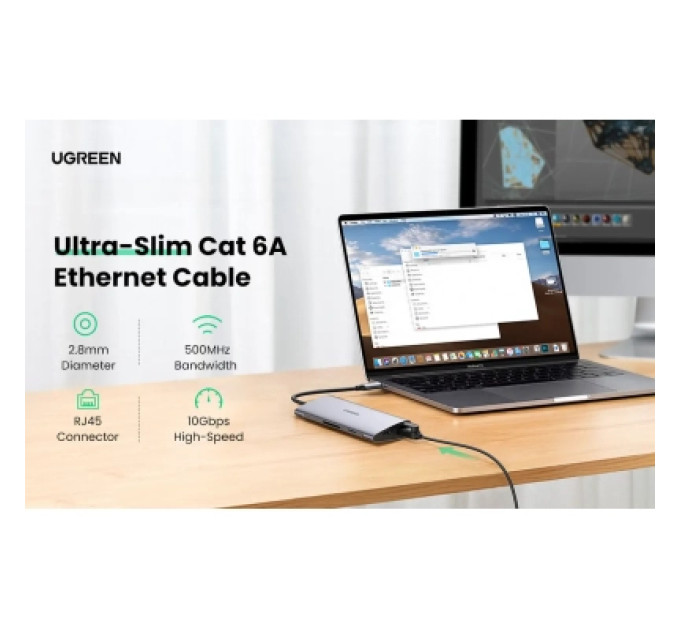 Ugreen Патч-корд 2м, UTP cat 6 RJ-45 COPPER black Ugreen (U_70334)