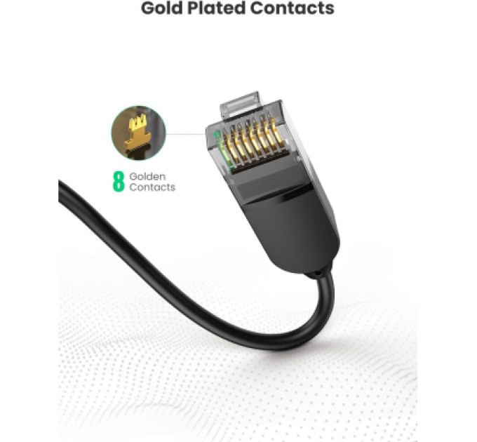 Ugreen Патч-корд 1м, UTP cat 6 RJ-45 COPPER black Ugreen (U_70332)