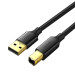 Ugreen Кабель для принтера USB 2.0 AM/BM 1.5m Black Ugreen (10350)