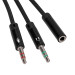 ColorWay Адаптер ColorWay 3.5 мм - 2х3.5 мм (F/M), 1 м, Black (CW-AD-J2MJ)