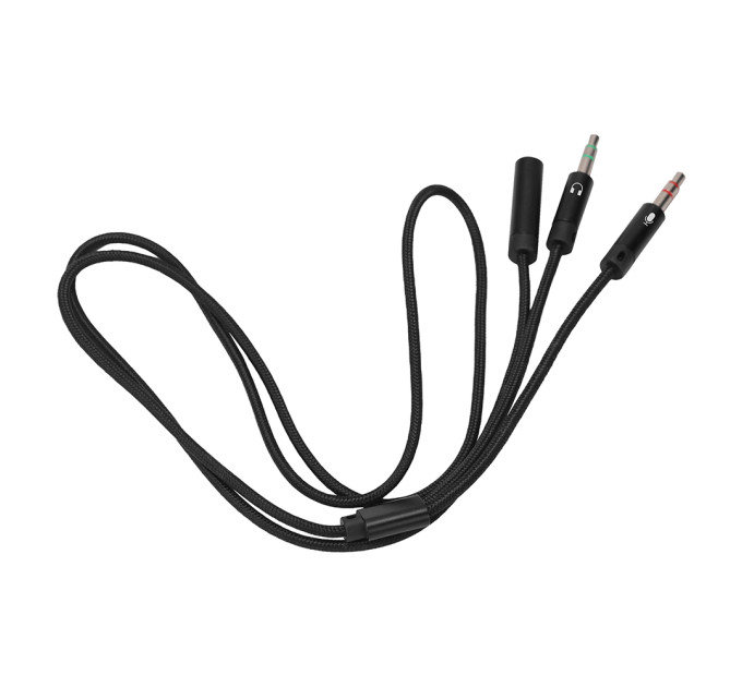 ColorWay Адаптер ColorWay 3.5 мм - 2х3.5 мм (F/M), 1 м, Black (CW-AD-J2MJ)