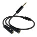 ColorWay Адаптер ColorWay 3.5 мм - 2х3.5 мм (M/F), 0.28 м, Black (CW-AD-J2FJ)