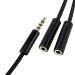 ColorWay Адаптер ColorWay 3.5 мм - 2х3.5 мм (M/F), 0.28 м, Black (CW-AD-J2FJ)