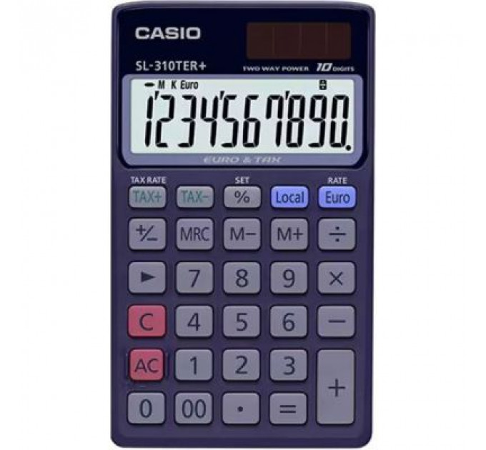 Калькулятор Casio SL-310TER+-WA-EP, темно-синій (CALC-CAS-SL-310TER)