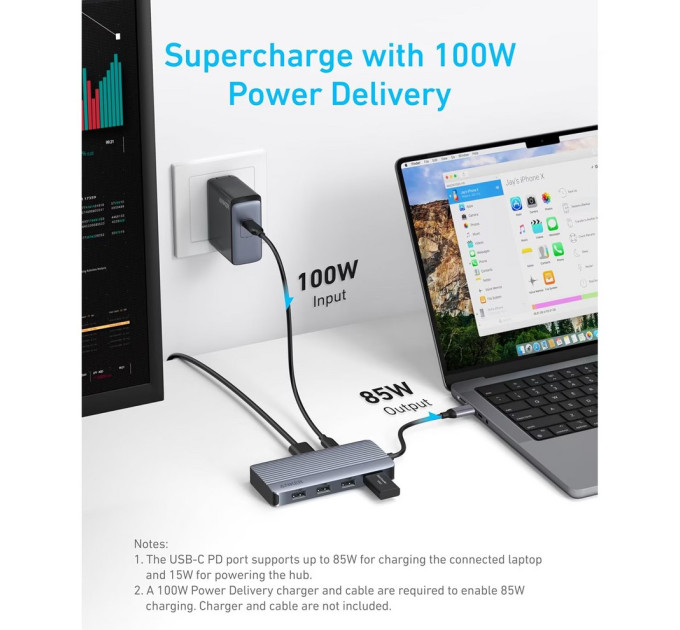 Anker USB-хаб Anker USB-C 7-в-1 Black (A83740A2)