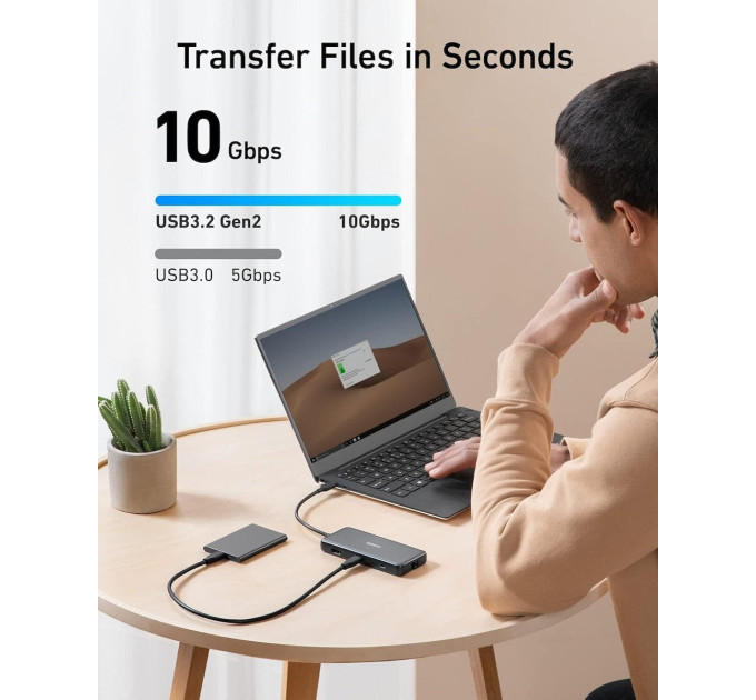 Anker USB-хаб Anker USB-C 8-в-1 Black (A83830A2)
