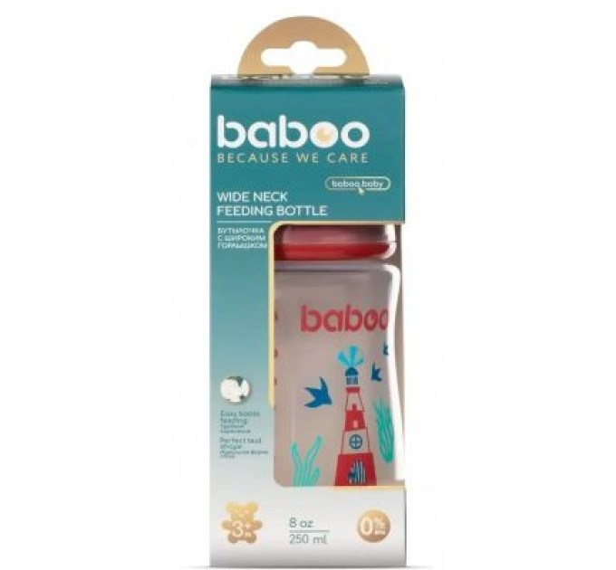 Baboo Пляшечка для годування Baboo Морський маяк 250 мл (3-116)