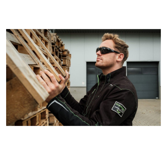 Neo Tools Захисні окуляри Neo Tools протиосколкові, клас захисту FT, резинові дужки, полікарбонат, темно сірий (97-522)