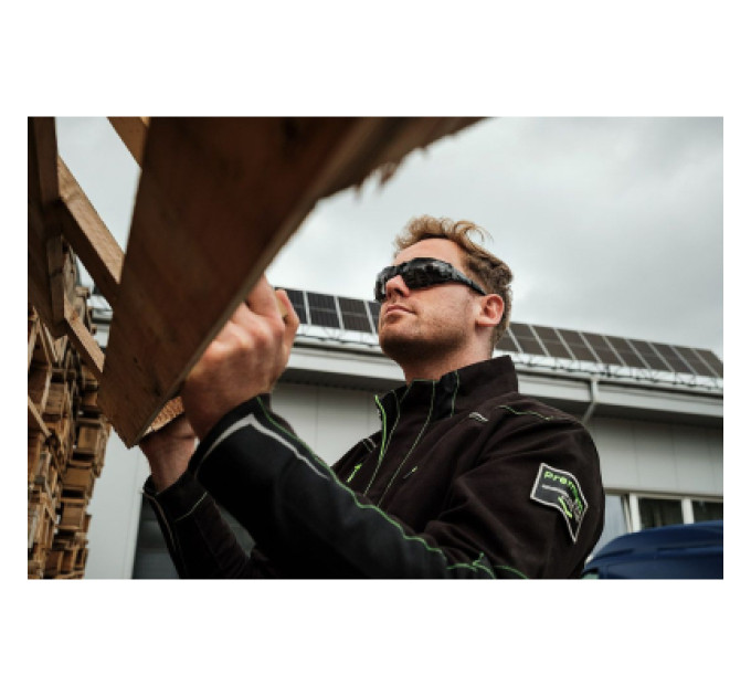 Neo Tools Захисні окуляри Neo Tools протиосколкові, клас захисту FT, резинові дужки, полікарбонат, темно сірий (97-522)