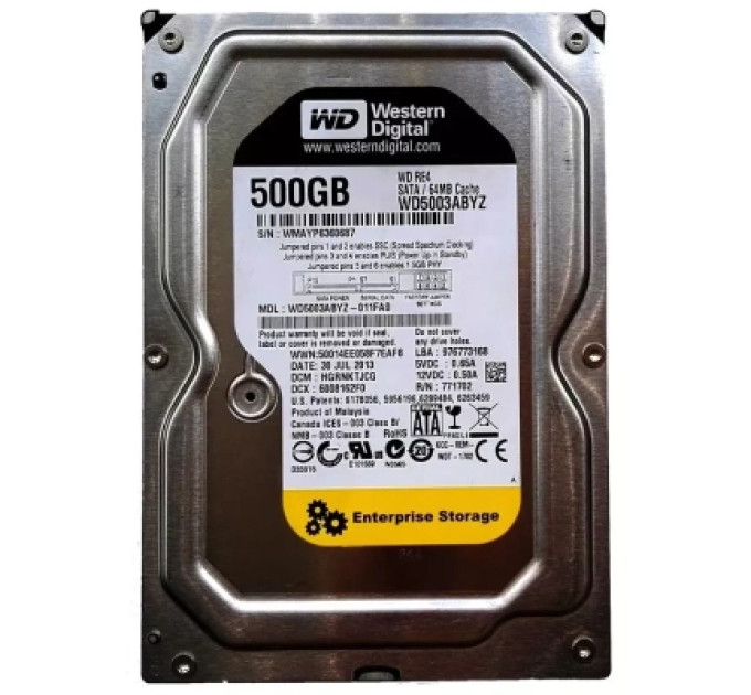 WD Жорсткий диск 3.5"  500Gb WD (WD5000ABYZ)