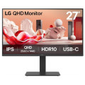 LG monitors Монітор LG 27" 27BA65QB-B HDMI, 2xDP, USB-C, MM, IPS, 2560x1440, 100Hz, sRGB 98%, Pivot, HDR10