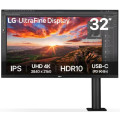 LG monitors Монітор LG 31.5" 32UN880K-B 2xHDMI, DP, USB-С, MM, IPS, 3840x2160, DCI-P3 95%, Pivot, HDR10