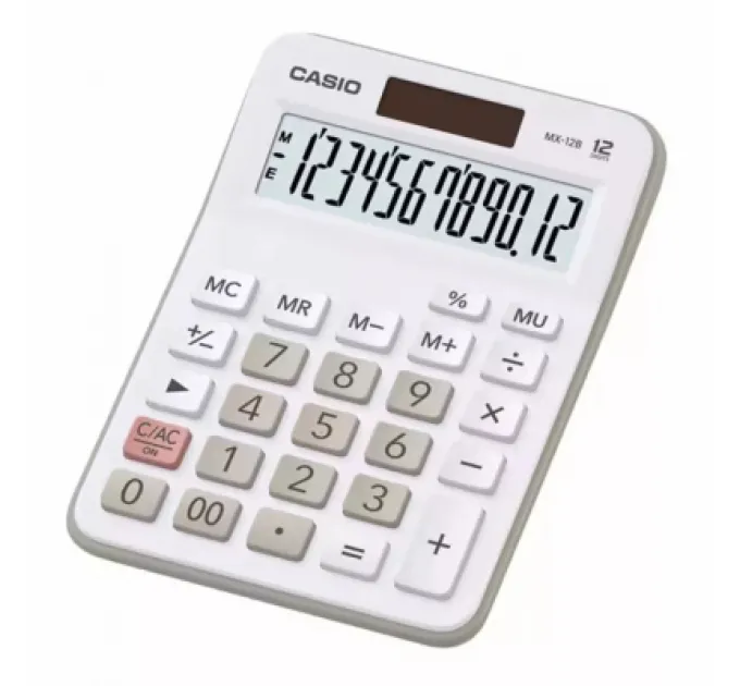 Калькулятор Casio MX-12B-WE-W-EC, білий (CALC-CAS-MX-12B-WE-W)