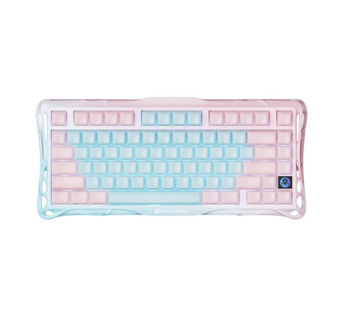 GravaStar Клавіатура механічна GravaStar Mercury K1 Lite 80keys, GravaStar x BSUN Grey, BT/WL/USB, Aurora Mist