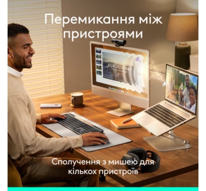 Logitech Клавіатура Logitech Slim Solar+ Bluetooth Graphite (920-013764)