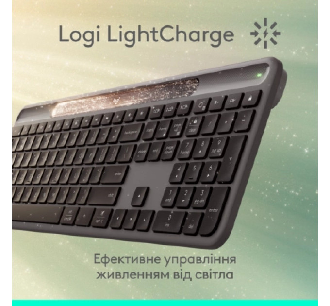 Logitech Клавіатура Logitech Slim Solar+ Bluetooth Graphite (920-013764)