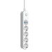 ColorWay Фільтр живлення ColorWay CW-CHE44PDW 4 розетки, 4USB (Type-C PD20W + 3USB QC3.0) (45W), 2 м, White