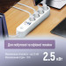 ColorWay Фільтр живлення ColorWay CW-CHE44PDW 4 розетки, 4USB (Type-C PD20W + 3USB QC3.0) (45W), 2 м, White