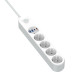 ColorWay Фільтр живлення ColorWay CW-CHE44PDW 4 розетки, 4USB (Type-C PD20W + 3USB QC3.0) (45W), 2 м, White
