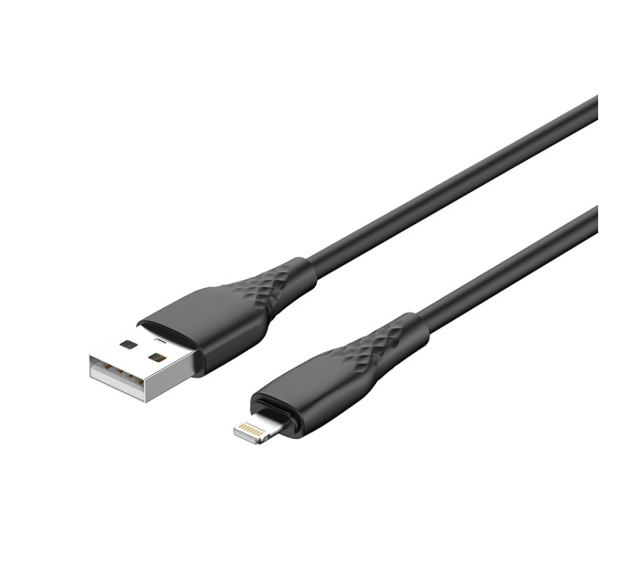 ColorWay Кабель ColorWay USB - Lightning (M/M), textured PVC, 3А, 1 м, Black (CW-CBUL094-BK)