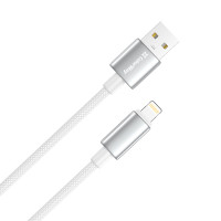 Кабель ColorWay USB - Lightning (M/M), zinc alloy braided, 3А, 2 м, White (CW-CBUL099-WT)