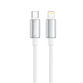 ColorWay Кабель ColorWay USB Type-C - Lightning (M/M), zinc alloy braided, 3А, 1 м, White (CW-CBPDCL098-WT)