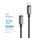 ColorWay Кабель ColorWay USB Type-C - Lightning (M/M), zinc alloy braided, 3А, 2 м, Black (CW-CBPDCL099-BK)