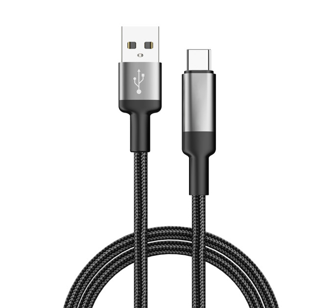 ColorWay Кабель ColorWay USB - USB Type-C (M/M), braided wire, 6А, 1 м, Black (CW-CBUC096-BK)