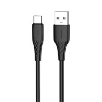 Кабель ColorWay USB - USB Type-C (M/M), textured PVC, 3А, 1 м, Black (CW-CBUC094-BK)