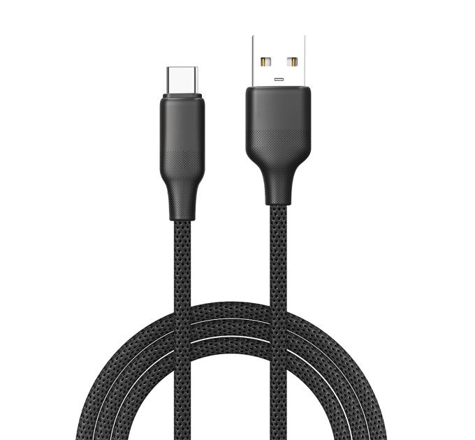ColorWay Кабель ColorWay USB - USB Type-C (M/M), TPE embossed, 3А, 2 м, Black (CW-CBUC102-BK)