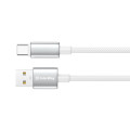 ColorWay Кабель ColorWay USB - USB Type-C (M/M), zinc alloy braided, 3А, 2 м, White (CW-CBUC099-WT)