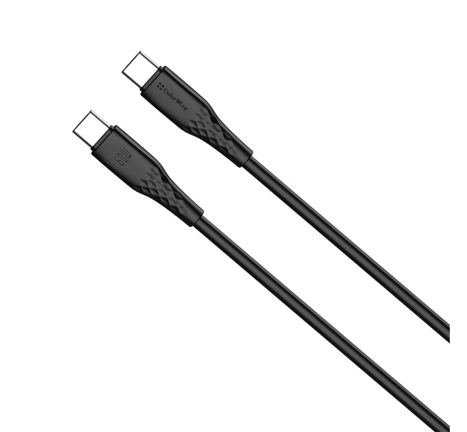 ColorWay Кабель ColorWay USB Type-C - USB Type-C (M/M), textured PVC, 3А, 1 м, Black (CW-CBPDCC094-BK)