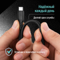 ColorWay Кабель ColorWay USB Type-C - USB Type-C (M/M), textured PVC, 3А, 1 м, Black (CW-CBPDCC094-BK)