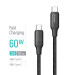ColorWay Кабель ColorWay USB Type-C - USB Type-C (M/M), TPE embossed, 3А, 1 м, Black (CW-CBPDCC101-BK)