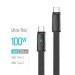 ColorWay Кабель ColorWay USB Type-C - USB Type-C (M/M), ultra-thin, 5А, 1 м, Black (CW-CBPDCC100-BK)