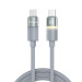 ColorWay Кабель ColorWay USB Type-C - USB Type-C (M/M), warm light, 3А, 1 м, Grey (CW-CBPDCC092-GR)