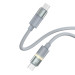 ColorWay Кабель ColorWay USB Type-C - USB Type-C (M/M), warm light, 3А, 1 м, Grey (CW-CBPDCC092-GR)