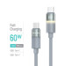 ColorWay Кабель ColorWay USB Type-C - USB Type-C (M/M), warm light, 3А, 1 м, Grey (CW-CBPDCC092-GR)