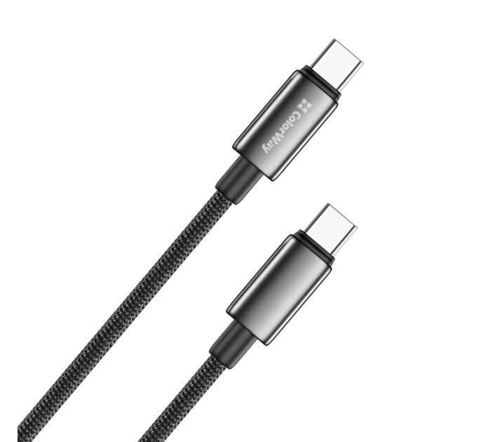 ColorWay Кабель ColorWay USB Type-C - USB Type-C (M/M), zinc alloy braided, 5А, 1 м, Black (CW-CBPDCC098-BK)