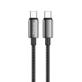 ColorWay Кабель ColorWay USB Type-C - USB Type-C (M/M), zinc alloy braided, 5А, 2 м, Black (CW-CBPDCC099-BK)
