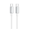 ColorWay Кабель ColorWay USB Type-C - USB Type-C (M/M), zinc alloy braided, 5А, 2 м, White (CW-CBPDCC099-WT)