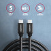 AXAGON Кабель AXAGON BUCM3-CM10AB USB-C-USB-C 3.2 Gen 1, 1m, PD 60W, 3A, чорний
