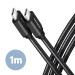 AXAGON Кабель AXAGON BUCM3-CM10AB USB-C-USB-C 3.2 Gen 1, 1m, PD 60W, 3A, чорний