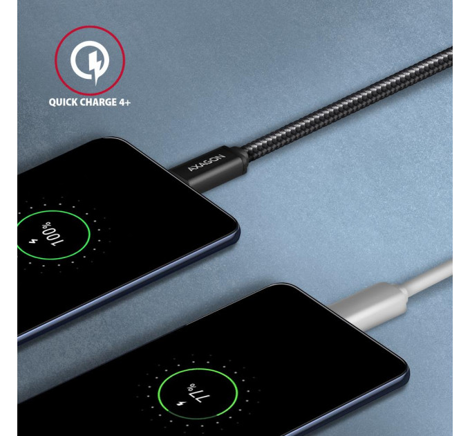 AXAGON Кабель AXAGON BUCM3-CM10AB USB-C-USB-C 3.2 Gen 1, 1m, PD 60W, 3A, чорний