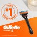 Gillette Набір косметики Gillette Fusion5 Станок для гоління чоловічий (бритва) з 1 змінним картриджем + Гель для гоління 200 мл (8700216534048)
