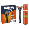 Gillette Набір косметики Gillette Fusion5 Станок для гоління чоловічий (бритва) з 1 змінним картриджем + Гель для гоління 200 мл (8700216534048)