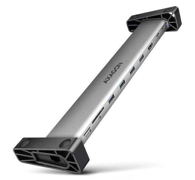 AXAGON Хаб концентратор AXAGON HMC-10HLS USB-C 5Гбіт/с 9in1 hub, сірий